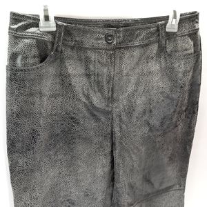 Faux Leather Pants Erin London Black & Grey Sz10